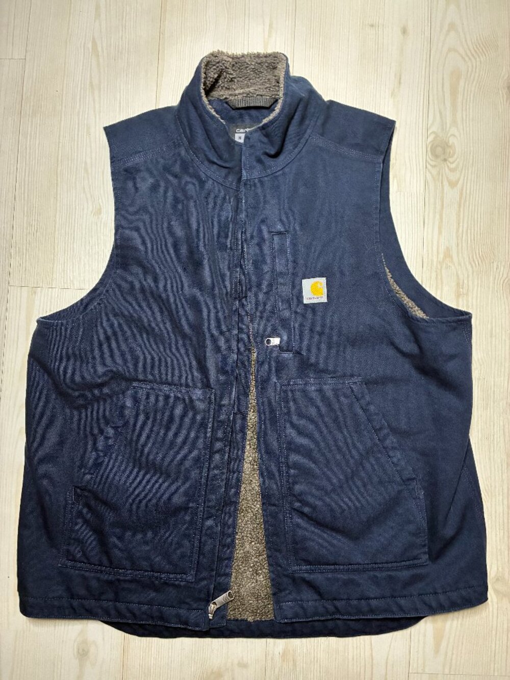 Carhartt Men's Washed Duck Sherpa-Lined Mock-Neck Vest (Model OV4277-M) Size M